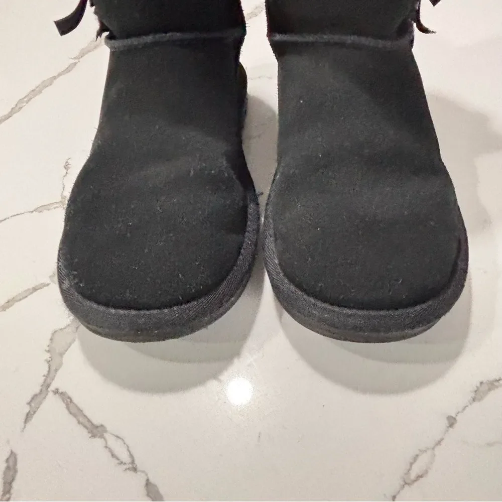 Koolaburra by UGG | Black Victoria Short Boot Toddler Girls Leather Faux Fur 2